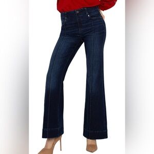 Liverpool Gia Glider Flare Leg Jeans With Pintucks Size 16/33